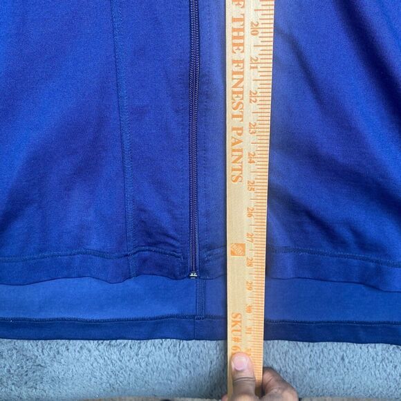 Nike Men's Size L Blue Windbreaker Short Sleeve Spellout Full Zip Vintage 2000's - Picture 8 of 12